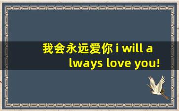 我会永远爱你 i will always love you!